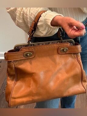 Talbots Tan Leather Satchel